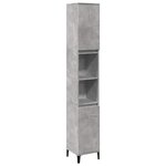 vidaXL Ensemble de meubles de salle de bain 3 Pièces gris béton