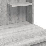 vidaXL Coiffeuse avec lumières LED sonoma gris 96x40x142 cm