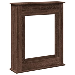 VidaXL Cadre de cheminée chêne marron 75x20x87 5 cm bois d'ingénierie