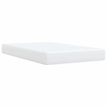vidaXL Sommier à lattes de lit avec matelas blanc 120x190cm similicuir