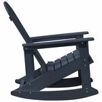 vidaXL Chaise Adirondack à bascule Bleu marine HDPE
