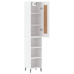 vidaXL Buffet haut Blanc 34 5x34x180 cm Bois d'ingénierie