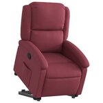 vidaXL Fauteuil inclinable rouge bordeaux tissu