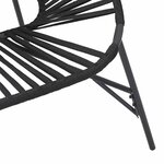 vidaXL Chaise œuf de jardin noir résine tressée