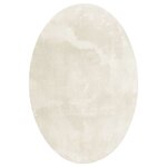 vidaXL Tapis de surface ovale HUARTE Crème 120 x 170 cm 100 Polyester