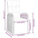 vidaXL Ensemble de salle à manger pour jardin 5 Pièces Noir polyrotin