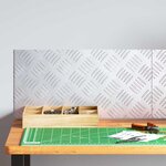 vidaXL Plaques à damier 2 Pièces Argent 50 x 25 cm Aluminium