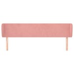 vidaXL Tête de lit avec oreilles Rose 183x23x78/88 cm Velours