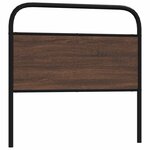 vidaXL Tête de lit chêne marron 107 cm acier et bois d'ingénierie