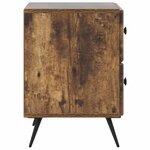 vidaXL Cabinet de chevet avec tiroir Chêne fumé 43 x 34 5 x 47 5 cm