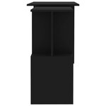 Bureau table poste de travail meuble d'ordinateur informatique étude d'angle 200 x 50 x 76 cm bois d’ingénierie noir 02_0023692