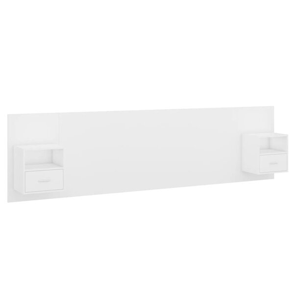 vidaXL Tête de lit avec armoires Blanc Bois d'ingénierie