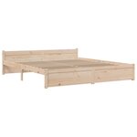 vidaXL Cadre de lit sans matelas bois massif 200x200 cm
