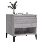 vidaXL Table d'appoint Sonoma gris 50x46x50 cm Bois d'ingénierie
