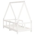 vidaXL Cadre de lit pour enfant blanc 70x140 cm bois de pin massif