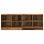 vidaXL Armoire de lit avec étagère 2 Pièces Bois ancien 66 x 33 x 48 cm