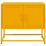 vidaXL Meuble TV jaune moutarde 68 5x39x60 5 cm acier