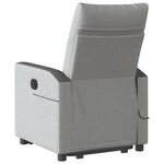 vidaXL Fauteuil de massage inclinable gris nuage tissu