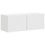 vidaXL Meuble TV mural 2 Pièces Blanc Brillant 60 x 31 x 29.5 cm