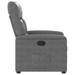 vidaXL Fauteuil inclinable gris foncé tissu microfibre