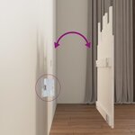 vidaXL Tête de lit murale Blanc 95 5x3x80 cm Bois massif de pin