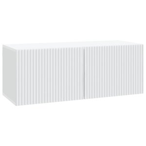 vidaXL Meuble TV mural Blanc 78 5 x 31 x 30 cm Bois d'ingénierie