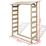 vidaXL Abri de stockage du bois de chauffage 150x44x176 cm Pin imprégné