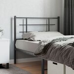 vidaXL Tête de lit métal noir 107 cm