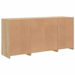 vidaXL Buffet avec lumières LED chêne sonoma 142 5x37x67 cm