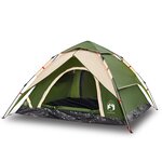 vidaXL Tente de camping à dôme 5 personnes vert libération rapide