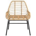 vidaXL Ensemble à manger jardin 7Pièces marron poly rotin verre