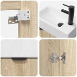 vidaXL Meuble de salle de bain avec robinet Chêne Sonoma