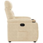 vidaXL Fauteuil inclinable crème tissu microfibre