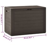 vidaXL Boîte de rangement de jardin Marron 78x44x55 cm