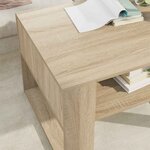 vidaXL Table basse Chêne Sonoma 66 x 53 x 45 cm Bois d'ingénierie