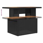 vidaXL Salon de jardin 5 Pièces avec coussins noir résine tressée