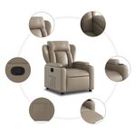 vidaXL Fauteuil inclinable Cappuccino Similicuir