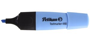 Surligneur Textmarker 490 Pte biseautée 1 - 5 mm Bleu fluo PELIKAN