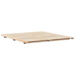 vidaXL Cadre de lit surélevé Marron 180 x 220 cm Bois massif en pin