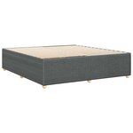 vidaXL Cadre de lit sans matelas gris foncé 200x200 cm tissu