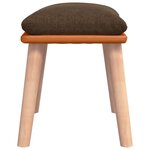 vidaXL Repose-pied Marron 45x29 5x35 cm Tissu et similicuir
