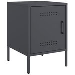 vidaXL Table de chevet anthracite 36x39x50 5 cm acier