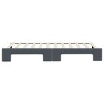 vidaXL Lit de jour avec gigogne sans matelas gris foncé 80x200 cm