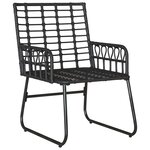 vidaXL Ensemble de salle à manger pour jardin 3 Pièces Noir et anthracite