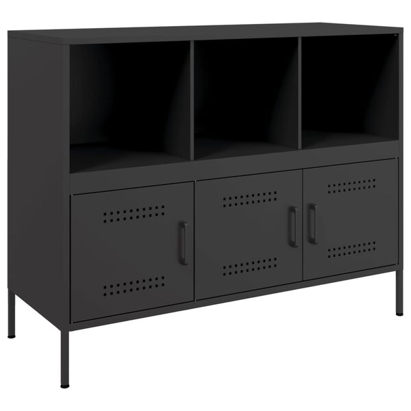 vidaXL Buffet noir 100 5x39x79 cm acier