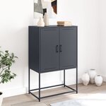vidaXL Buffet haut anthracite 68 5x38 5x107 cm acier