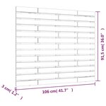 vidaXL Tête de lit murale Gris 106x3x91 5 cm Bois massif de pin