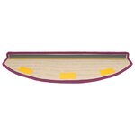 vidaXL Tapis d'escalier auto-adhésifs 15 pc 80 x 24 5 x 3 5 cm Violet