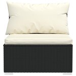 Salon de jardin meuble d'extérieur ensemble de mobilier 6 pièces avec coussins résine tressée noir 02_0016933