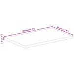 vidaXL Dessus de table 40x30x2 5 cm rectangulaire bois massif manguier